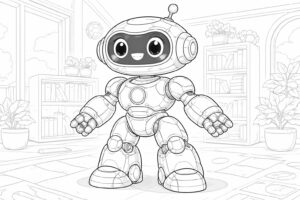 découvrez le coloriage d'un robot, une activité ludique et éducative parfaite pour apprendre les couleurs tout en s'amusant.