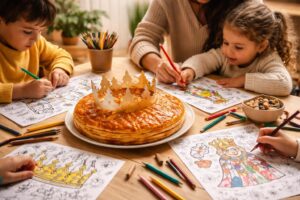 découvrez notre coloriage de la galette des rois, une activité amusante pour apprendre en s'amusant la tradition de cette fête populaire.