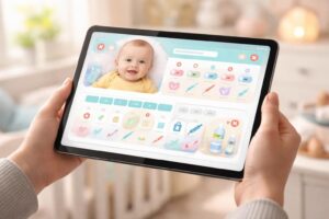 gérez facilement le dossier médical de votre bébé et suivez ses vaccins grâce à notre solution sur tablette samsung galaxy.