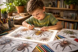 découvrez comment le coloriage d'araignées peut transformer la peur en fascination, en offrant un moyen ludique et éducatif d'apprendre à aimer ces créatures étonnantes.