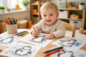 découvrez comment les coloriages de pingouins contribuent au développement des tout-petits en stimulant leur créativité, leur motricité fine et leur concentration.