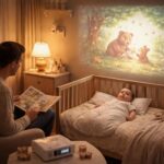découvrez comment créer un rituel du coucher apaisant pour votre bébé grâce à une histoire projetée avec un vidéoprojecteur epson, pour des nuits douces et sereines.